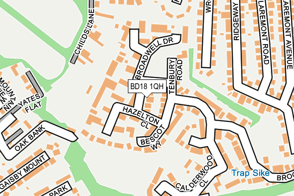 BD18 1QH map - OS OpenMap – Local (Ordnance Survey)