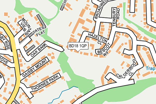 BD18 1QP map - OS OpenMap – Local (Ordnance Survey)