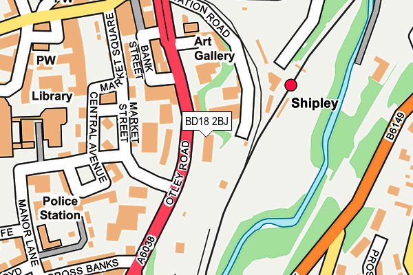 BD18 2BJ map - OS OpenMap – Local (Ordnance Survey)