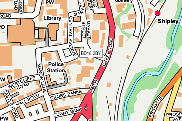 BD18 2BY map - OS OpenMap – Local (Ordnance Survey)