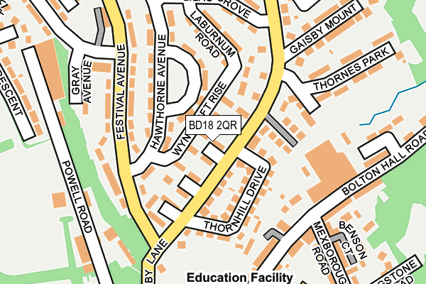 BD18 2QR map - OS OpenMap – Local (Ordnance Survey)