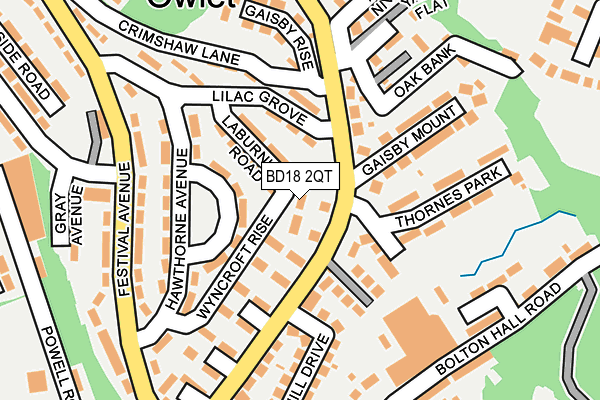 BD18 2QT map - OS OpenMap – Local (Ordnance Survey)
