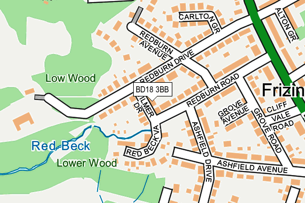 BD18 3BB map - OS OpenMap – Local (Ordnance Survey)