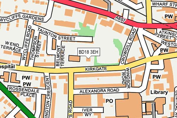 BD18 3EH map - OS OpenMap – Local (Ordnance Survey)