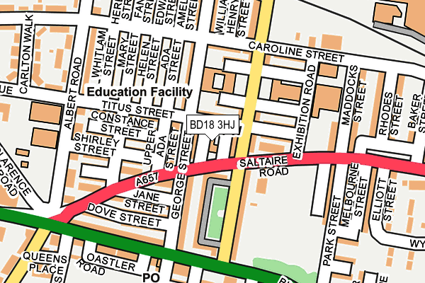 BD18 3HJ map - OS OpenMap – Local (Ordnance Survey)