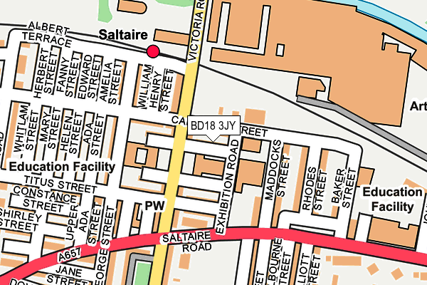 BD18 3JY map - OS OpenMap – Local (Ordnance Survey)