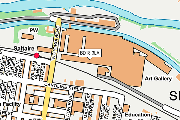 Map of SALTS MILL CRAFTS LIMITED at local scale