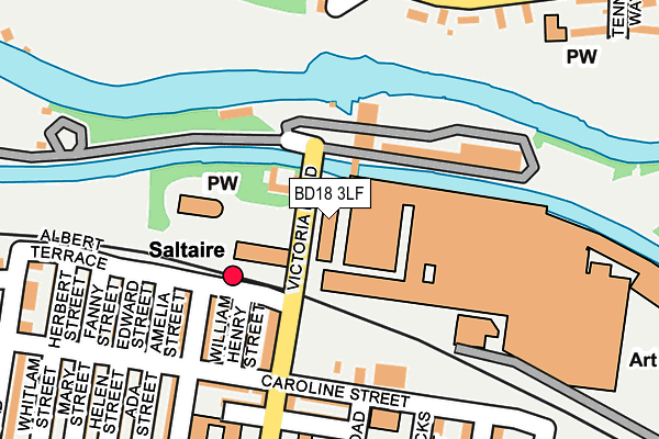 BD18 3LF map - OS OpenMap – Local (Ordnance Survey)