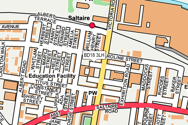 BD18 3LH map - OS OpenMap – Local (Ordnance Survey)