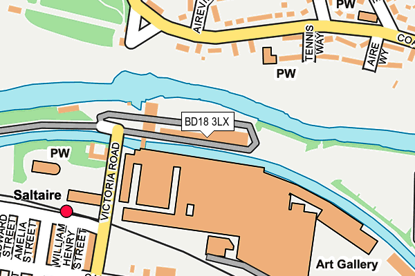 BD18 3LX map - OS OpenMap – Local (Ordnance Survey)