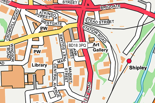 BD18 3PQ map - OS OpenMap – Local (Ordnance Survey)