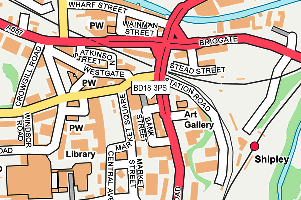 BD18 3PS map - OS OpenMap – Local (Ordnance Survey)