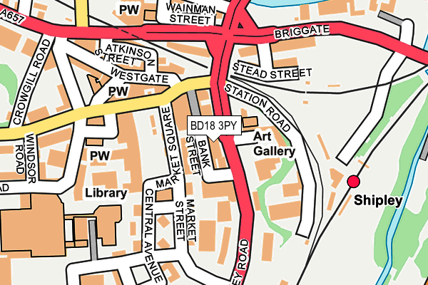 BD18 3PY map - OS OpenMap – Local (Ordnance Survey)