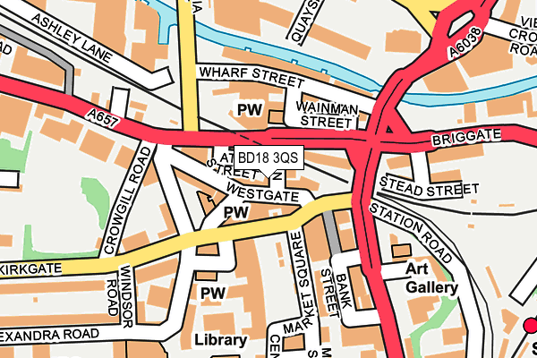BD18 3QS map - OS OpenMap – Local (Ordnance Survey)