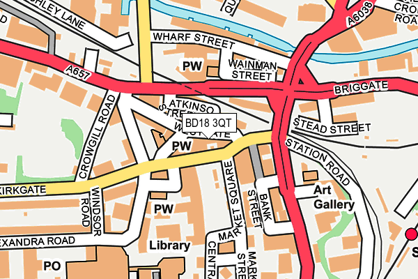 BD18 3QT map - OS OpenMap – Local (Ordnance Survey)