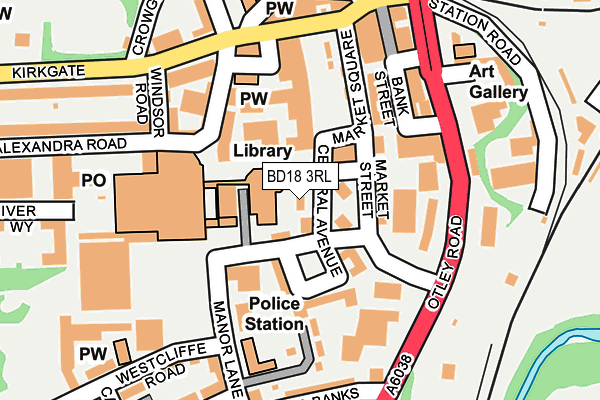 BD18 3RL map - OS OpenMap – Local (Ordnance Survey)