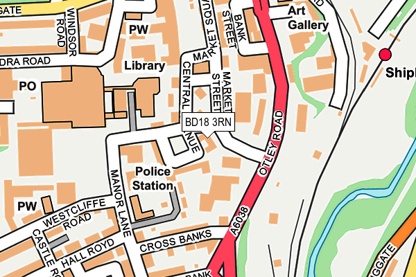 BD18 3RN map - OS OpenMap – Local (Ordnance Survey)