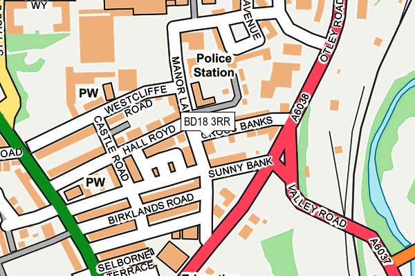 BD18 3RR map - OS OpenMap – Local (Ordnance Survey)