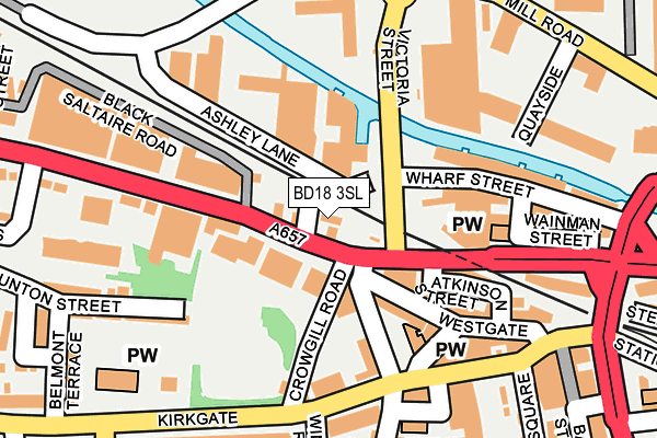 BD18 3SL map - OS OpenMap – Local (Ordnance Survey)