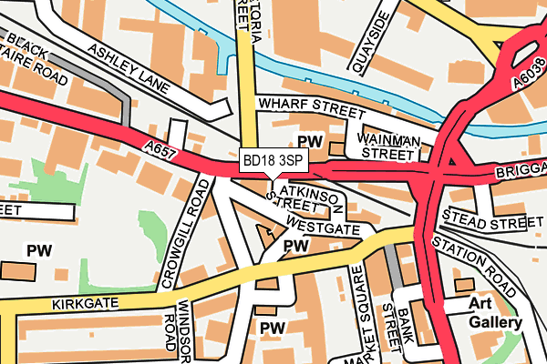 BD18 3SP map - OS OpenMap – Local (Ordnance Survey)