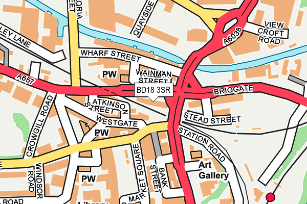Map of HOUSE OF FABRICS (SALTAIRE) LTD at local scale