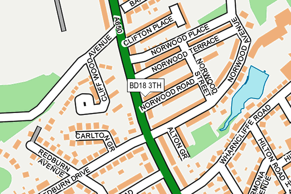 BD18 3TH map - OS OpenMap – Local (Ordnance Survey)