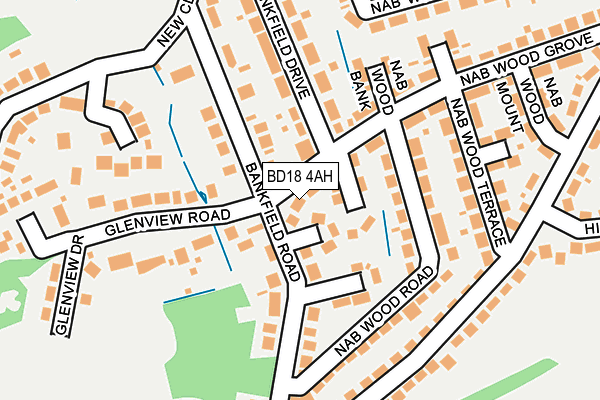 BD18 4AH map - OS OpenMap – Local (Ordnance Survey)