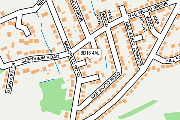 BD18 4AL map - OS OpenMap – Local (Ordnance Survey)