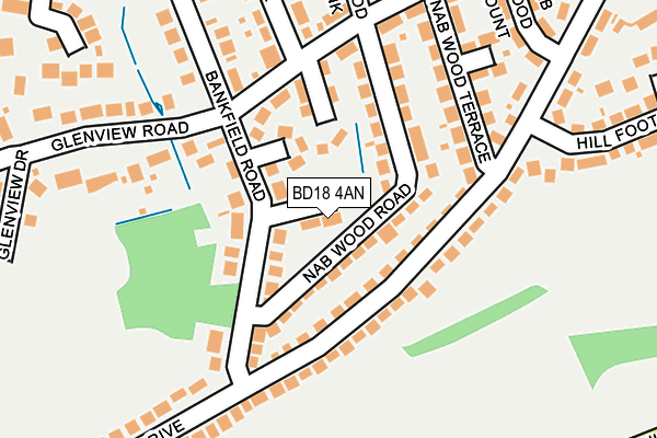 BD18 4AN map - OS OpenMap – Local (Ordnance Survey)