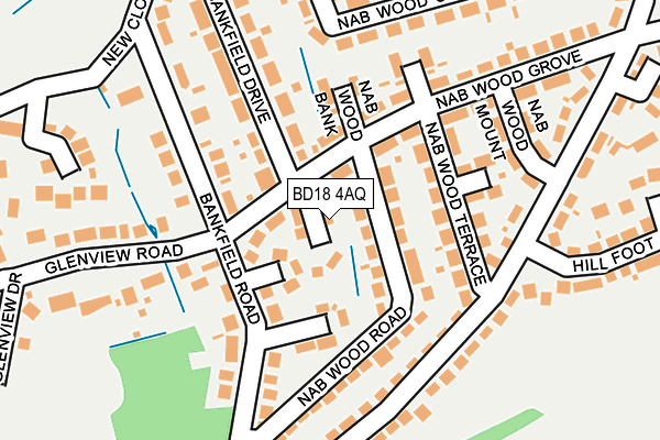 BD18 4AQ map - OS OpenMap – Local (Ordnance Survey)