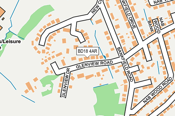 BD18 4AR map - OS OpenMap – Local (Ordnance Survey)