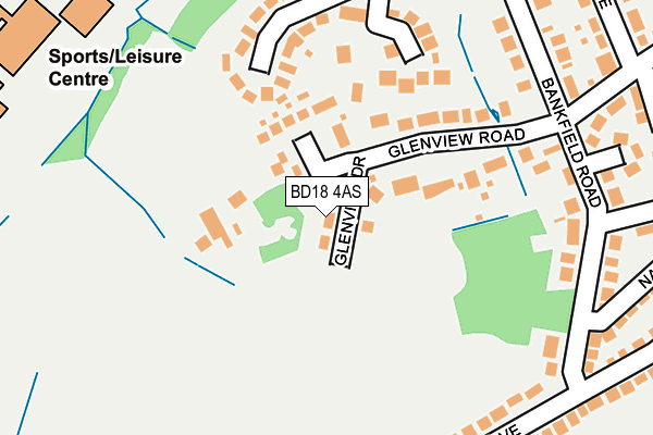 BD18 4AS map - OS OpenMap – Local (Ordnance Survey)