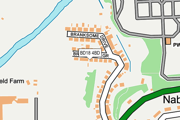 BD18 4BD map - OS OpenMap – Local (Ordnance Survey)