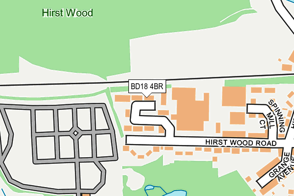 BD18 4BR map - OS OpenMap – Local (Ordnance Survey)