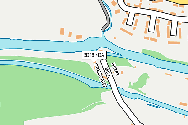 BD18 4DA map - OS OpenMap – Local (Ordnance Survey)