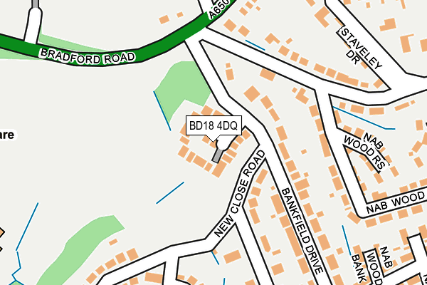 BD18 4DQ map - OS OpenMap – Local (Ordnance Survey)