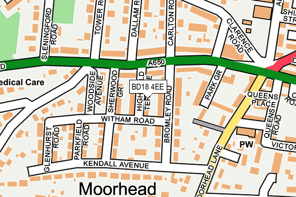 BD18 4EE map - OS OpenMap – Local (Ordnance Survey)