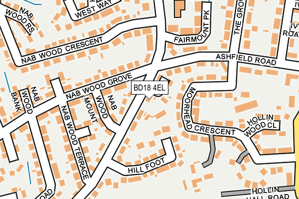 BD18 4EL map - OS OpenMap – Local (Ordnance Survey)