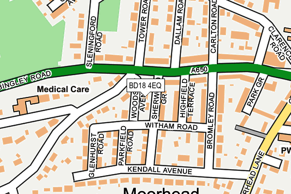 BD18 4EQ map - OS OpenMap – Local (Ordnance Survey)