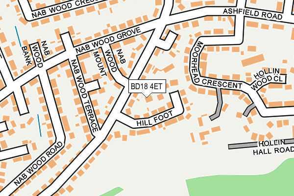 BD18 4ET map - OS OpenMap – Local (Ordnance Survey)