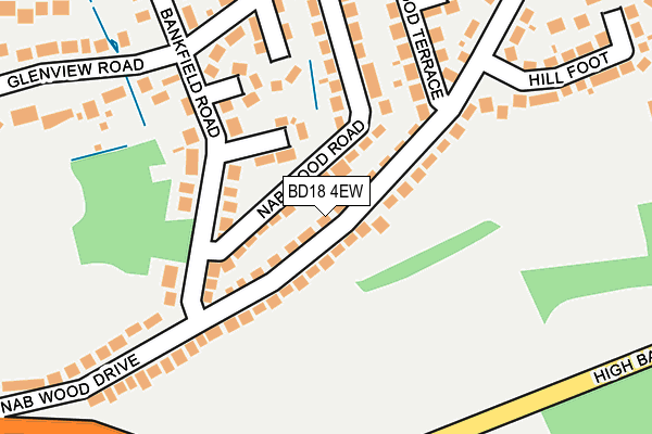 BD18 4EW map - OS OpenMap – Local (Ordnance Survey)