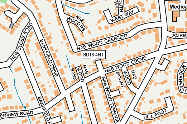 BD18 4HT map - OS OpenMap – Local (Ordnance Survey)