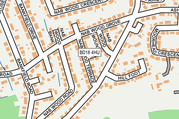 BD18 4HU map - OS OpenMap – Local (Ordnance Survey)