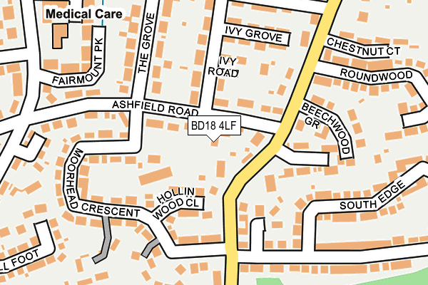 BD18 4LF map - OS OpenMap – Local (Ordnance Survey)