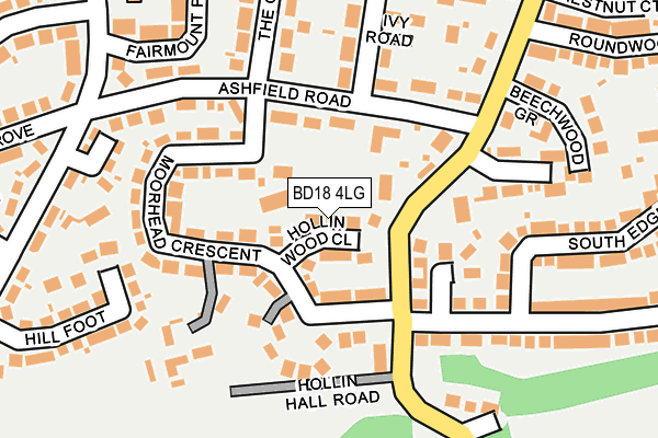 BD18 4LG map - OS OpenMap – Local (Ordnance Survey)
