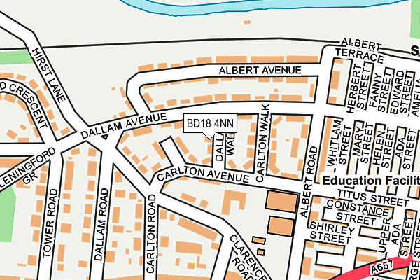 BD18 4NN map - OS OpenMap – Local (Ordnance Survey)