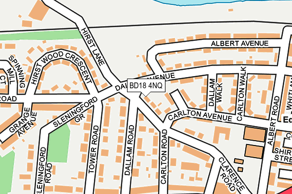 BD18 4NQ map - OS OpenMap – Local (Ordnance Survey)