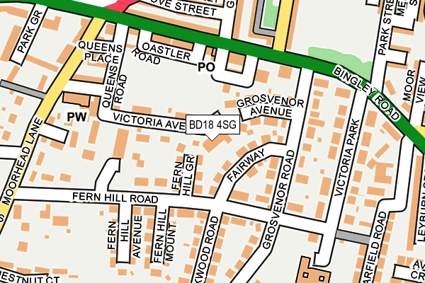 BD18 4SG map - OS OpenMap – Local (Ordnance Survey)