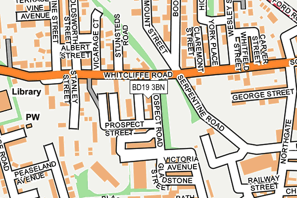 BD19 3BN map - OS OpenMap – Local (Ordnance Survey)
