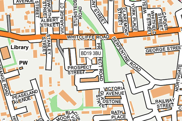 BD19 3BU map - OS OpenMap – Local (Ordnance Survey)